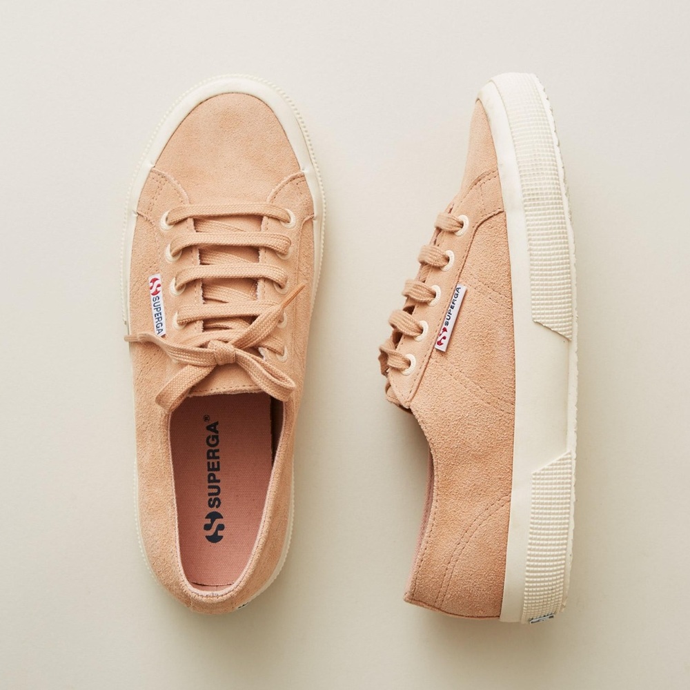 ✨NEW✨ Superga Leather Sneakers - Cotu 2750 Peach - Picture 2 of 8